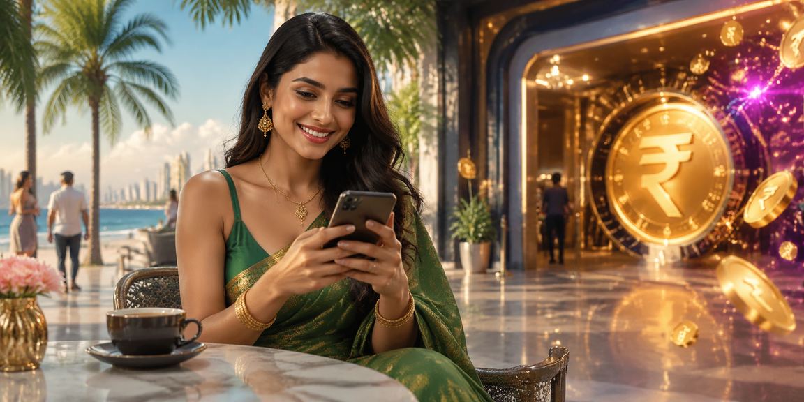 VIP player enjoying exclusive high-limit mobile casino in India